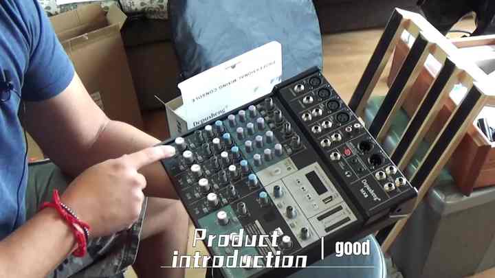 Depusheng MX8 8 Channel Audio Mixer for Live Sound and Recording