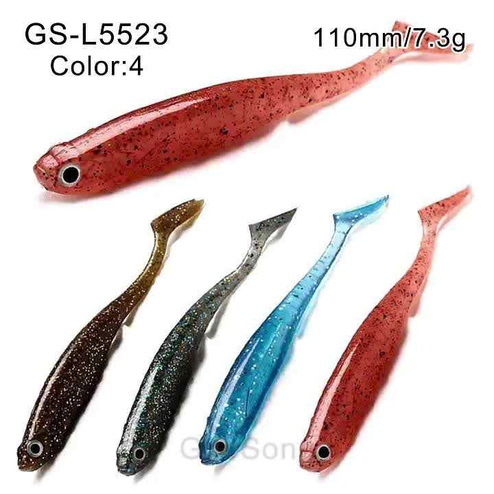 bulk fishing lure Yum Dinger 5" Green Pumpkin and Bass Witches Bulk Fishing Lures: 30/15 Packs