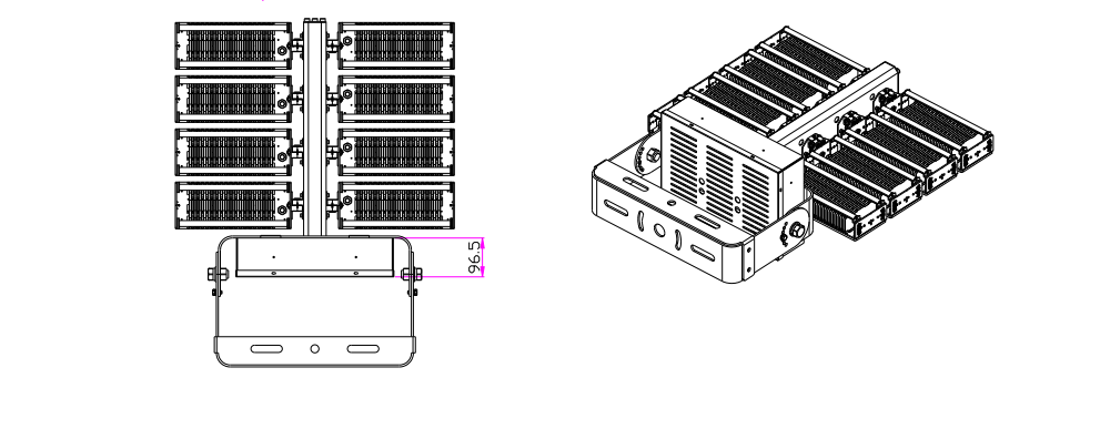 LED FLOOD LIGHT OUTDOOR 6/8/12PCS MODULES