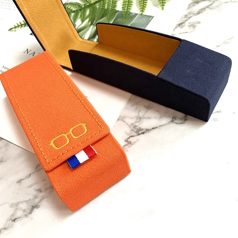 Oxford Cor pano Flip caso de óculos caixa de óculos portátil Feito Sob Encomenda