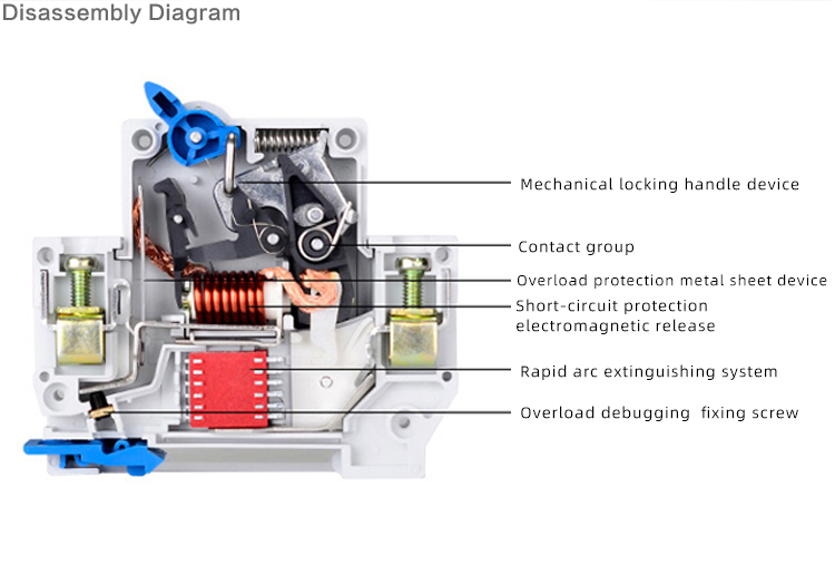 Singi DZ30LE-50 1P+N factory price elcb earth leakage circuit breaker 30ma rccb