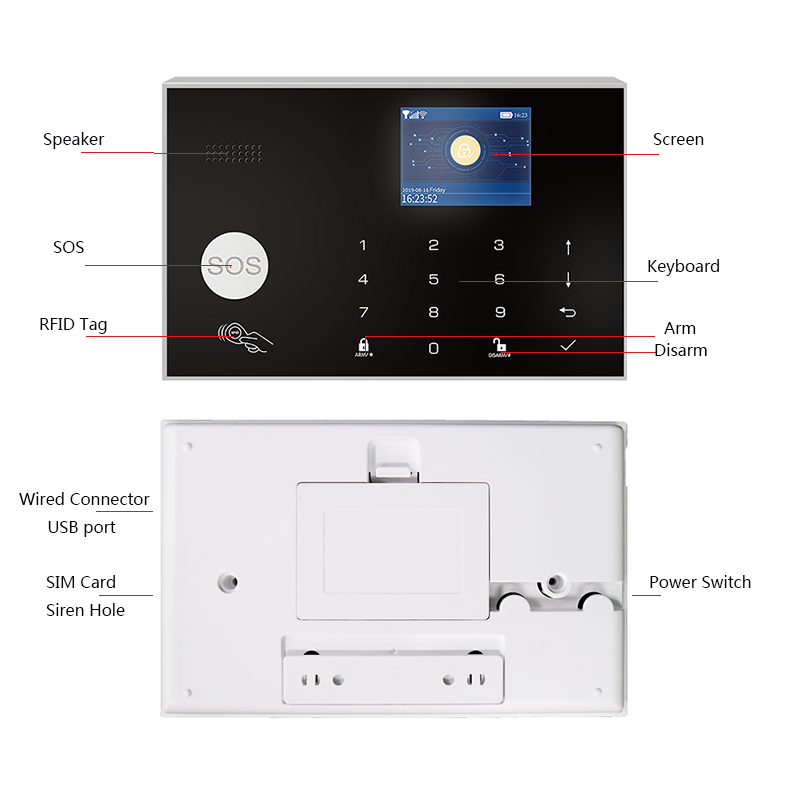 Factory direct Home security smart PIR alarm system wifi gsm home wireless security