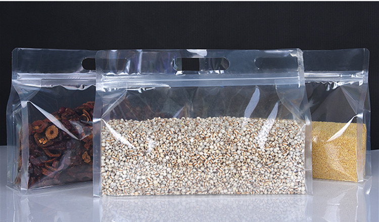 OEM Package Small Flat Silver Zip Lock Mylar Foil Square Bottom Food Bag, Biodegradable Aluminum Foil Pouch