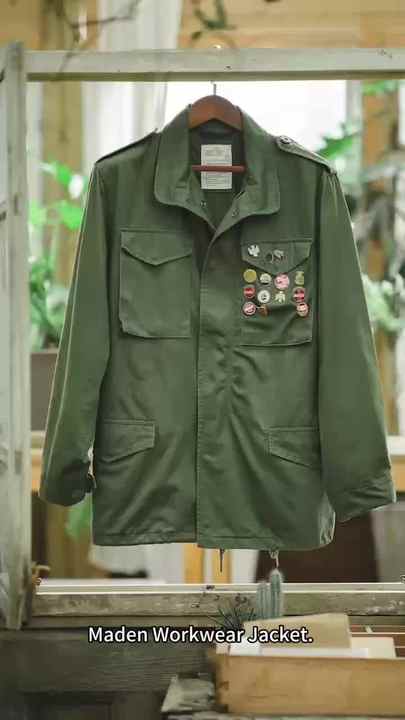 Men's Windproof M65 Field Jacket with Multi-Pockets