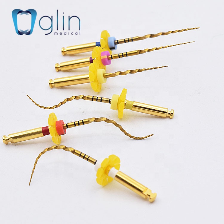 Высококачественный вращающийся стоматологический напильник Niti с золотой тепловой активацией