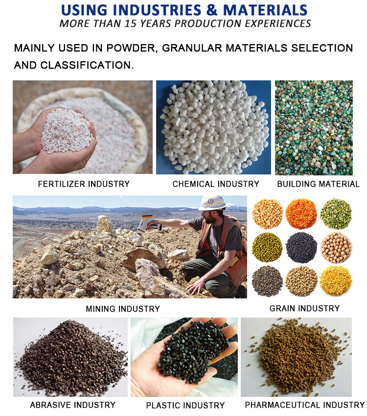 Pvc Powders Recycling Wood Chips Vibrating Sorter Machine Powder Sifter Machine Linear Vibrating Screen