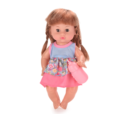 order)新款塑料娃娃套装玩具,14英寸婴儿小便女孩娃娃,饮用水塑料