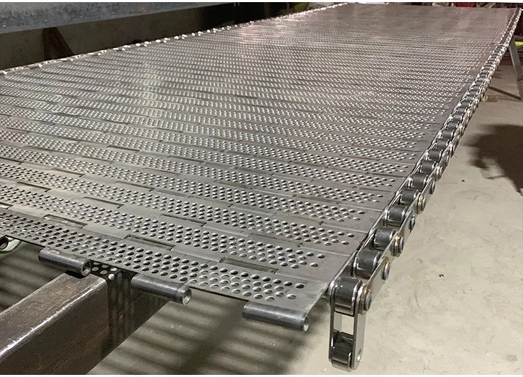 SUS304 Plate Link Wire Mesh Conveyor Belt For Food Grain Transport