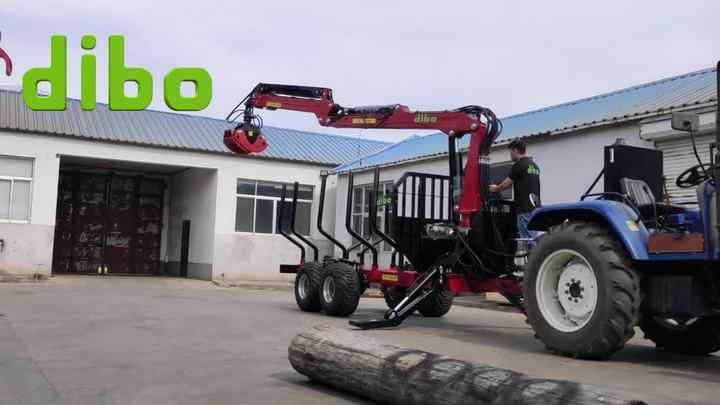 Gasoline Hydraulic Engine Pump Rotator Forestry Wood Log Timber Trailer ...