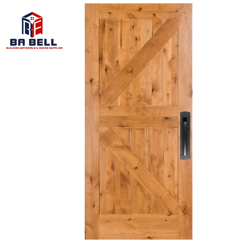 Luce di rovere francese in legno massello porta di legno in stile rustico lastra interno scorrevole/battente in legno camera da letto ingresso a schermo piatto barn porte