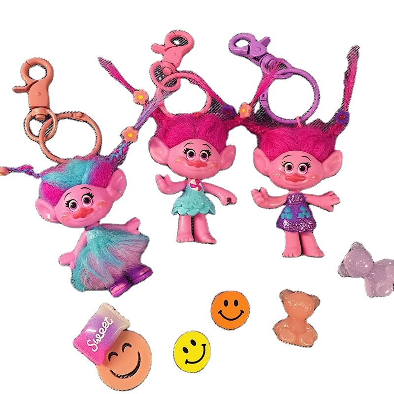 Сладкий эльф смешные и Kawaii Плюшевые изменить прическа мультфильм брелки для ключей