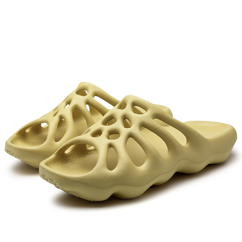 Женские Зимние Босоножки yezzy с логотипом бренда, разноцветные босоножки на плоской платформе yeezy 450, слайды