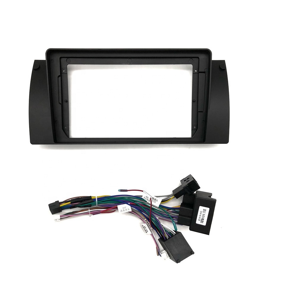 Car Video Fascia for BMW E38/ E39(X5)/ E53 2004-2006 Multimedia 9 inch Refitting Car DVD Player Frame with Cables