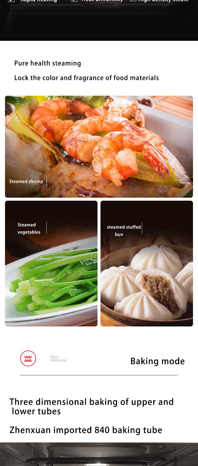 Intelligent steam oven household integrated computer desktop embedded two in one electric oven