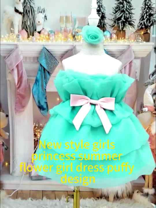 FSMKTZ Children's Satin Party Dress Elegant Frock for 3-Year-Old