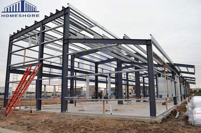 低成本钢结构框架商业办公楼,结构钢桁架预制施工图纸中国