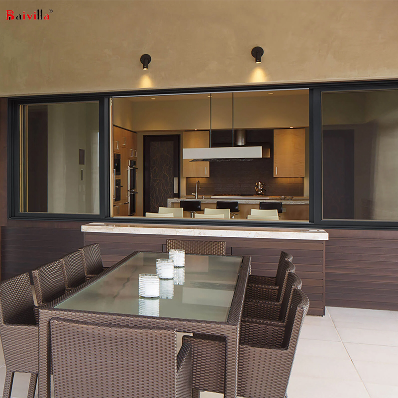 Graphic Customization Residential Sliding Window Aluminium Frame Doors And Windows Grill Designs With Hide-away Handle In India