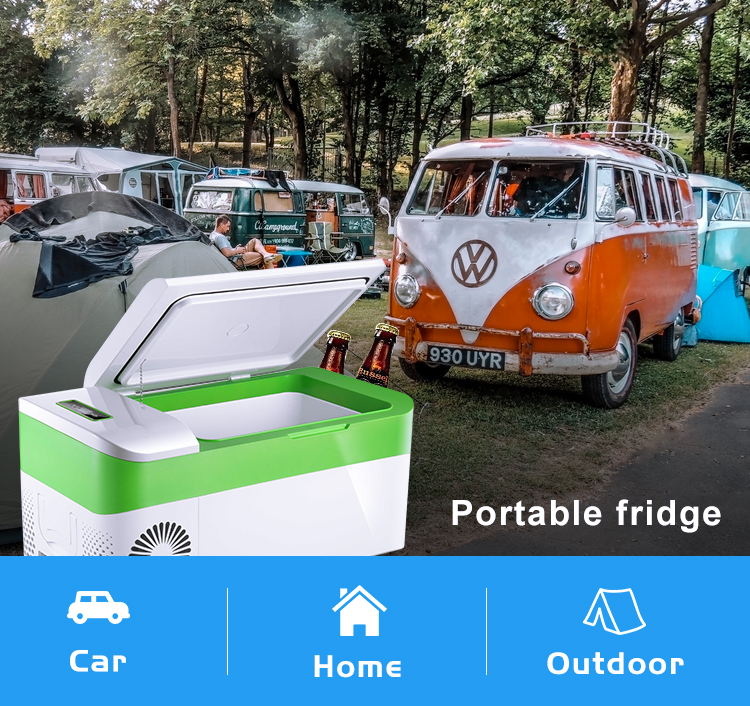 12v motorhome travel portable car freezer truck solar water milk cooler box c pentane 20L mini compressor fridge for cars