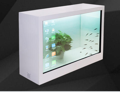 32英寸43英寸表透明液晶数字标牌触摸屏小型透明广告显示屏