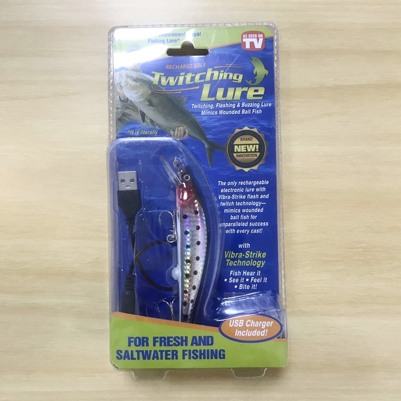 USB Rechargeable LED Light Hard Fishing Lure - 12cm 19g