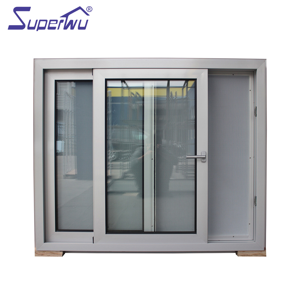 Australian standard As2047 sound insulation tempered glass sliding aluminum windows
