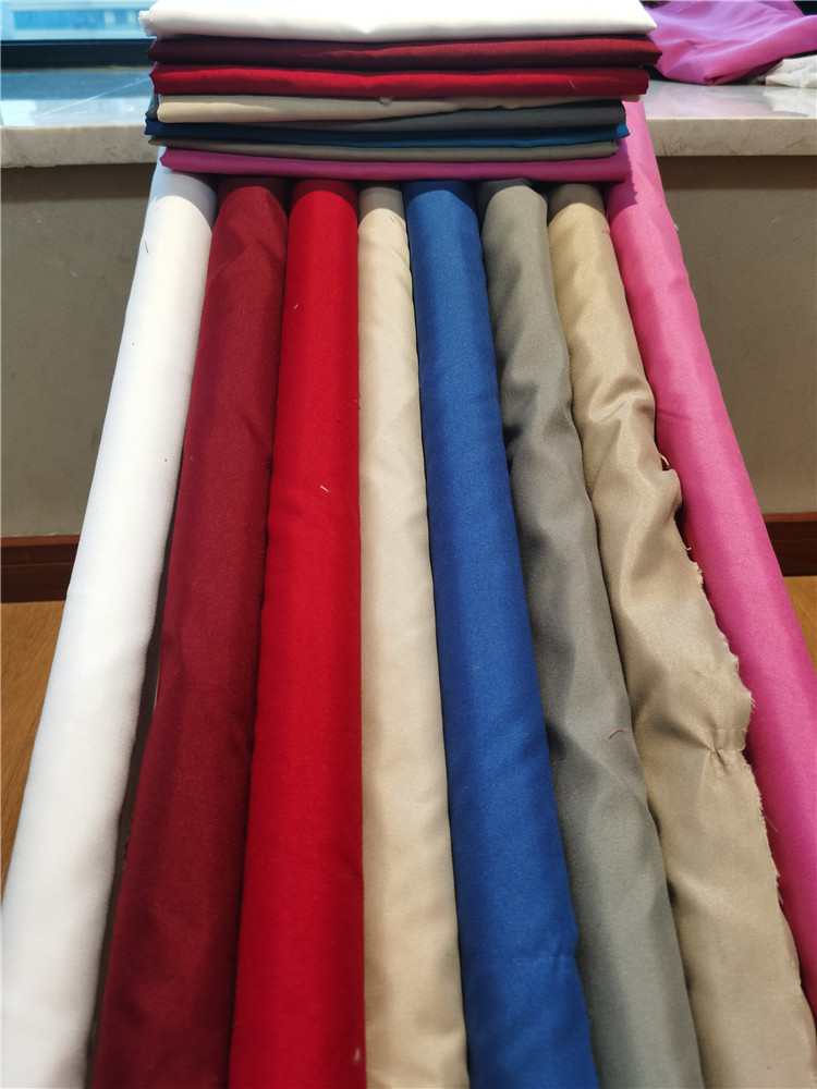 专业棉缎酒店沙发面料100% 涤纶贡缎染色面料