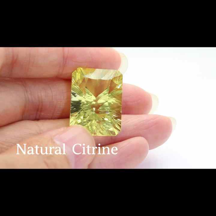 High Quality Big Size 24.06x24.94mm Heart Citrine Crystal 52.46ct