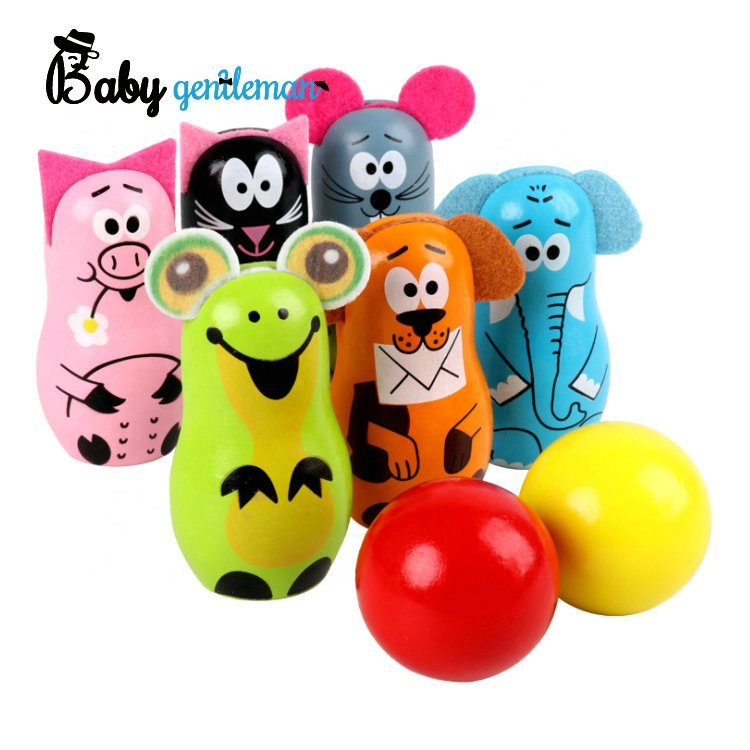 2020 most popular funny wooden kids bowling set for wholesale Z01363A