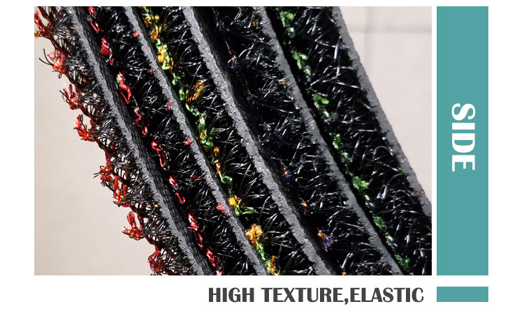 Polyester Material Mesh Design Elastic PVC Door Mat(图3)