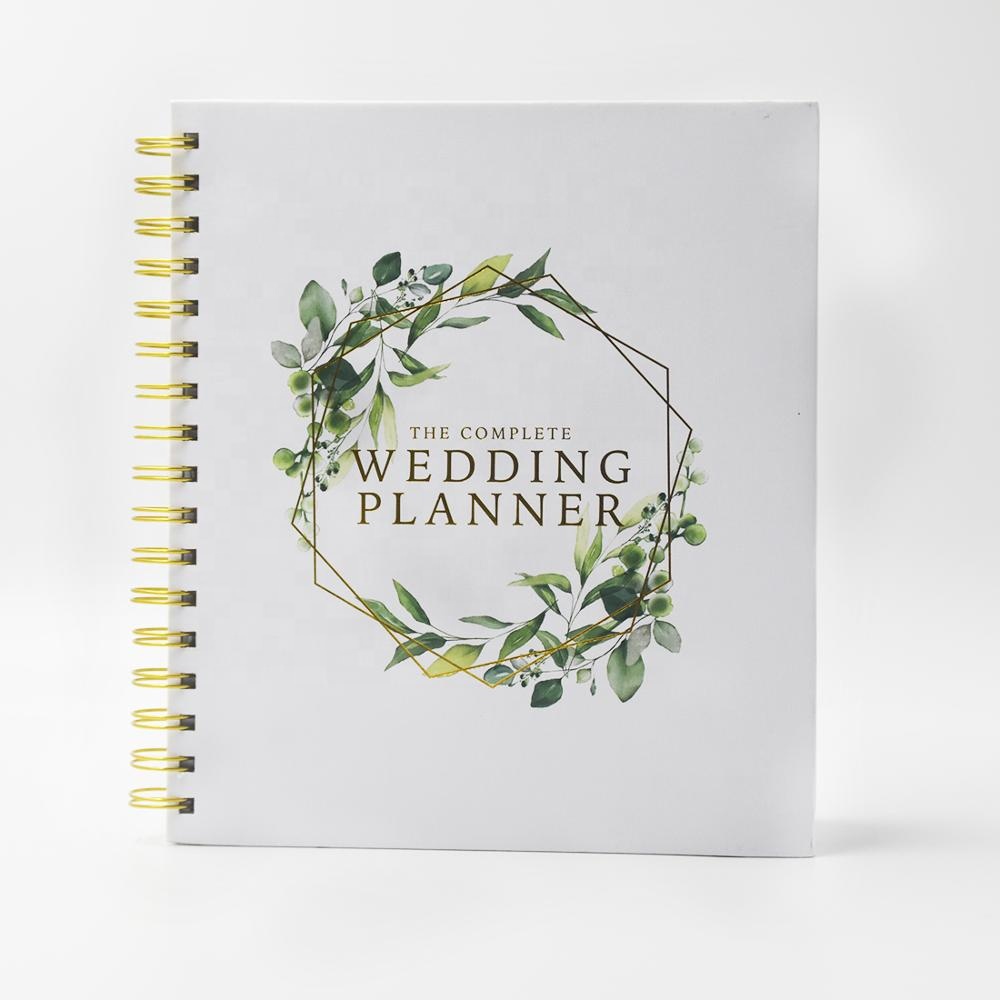 Индивидуальные Золото Переплет Твердый переплет Свадебный планировщик/Свадебный планирование Дневник Организатор