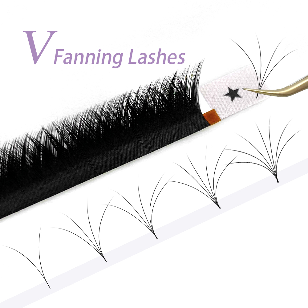 Ресницы для наращивания Abonnie V YY, искусственные норковые Накладные ресницы с эффектом плетения, v-образная форма, auto-fans 2d