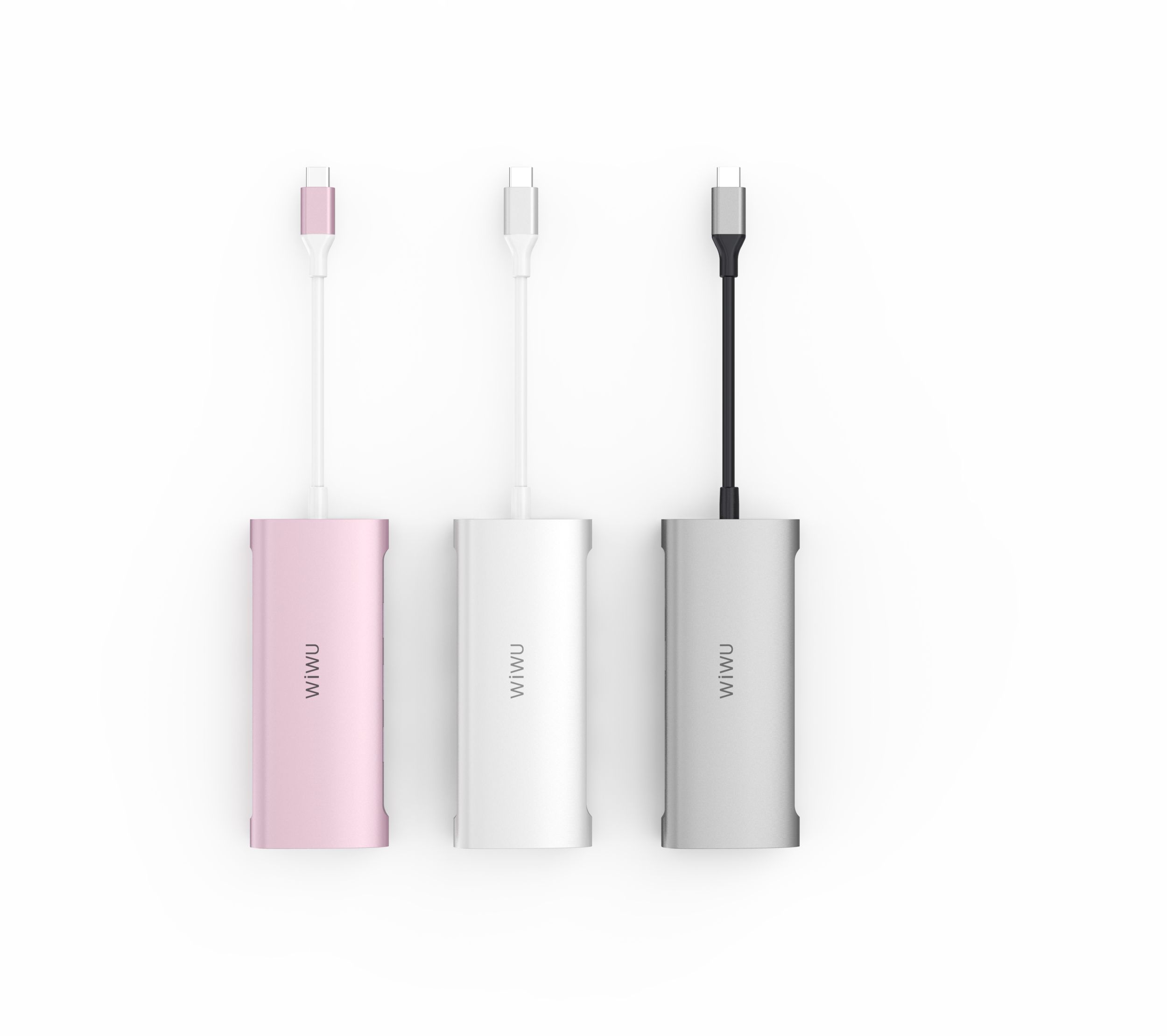 WiWU A731 7 in 1 USB C Hub Type C Multifunctional Expansion Dock Aluminum Alloy USB 3.0 SD Card Reader USB C Docking