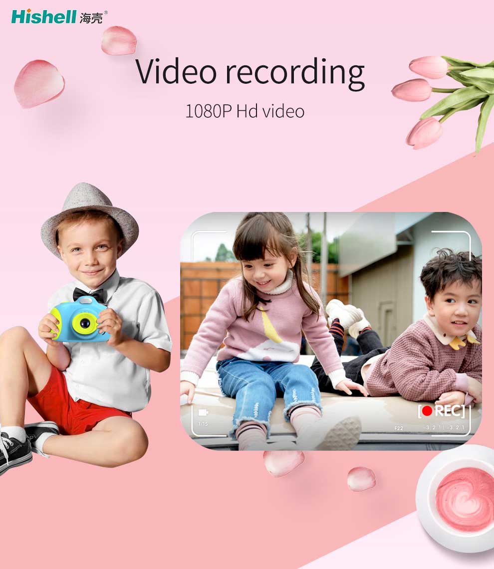 Fun gift for Kids Built-in Lithium Battery Fun Photo Waterproof Shockproof Cartoon Smart Kids Camera
