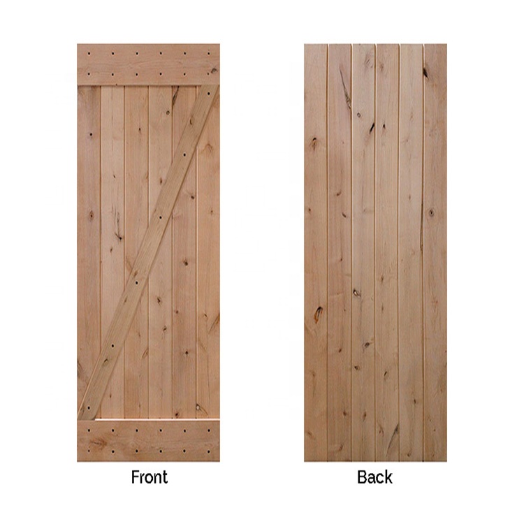 מודרני עיצוב עץ פורניר מסוקסות Alder פנים הזזה קרש אסם דלת