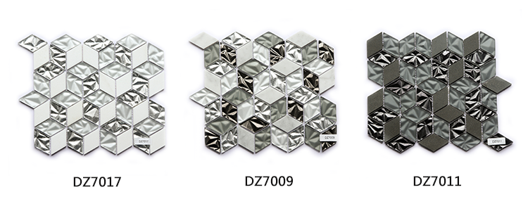 Mosaic Tile Washroom Hexagon Shape Glossy Glass 300x300mm Living Room Square European Parquet More Than 5 Years