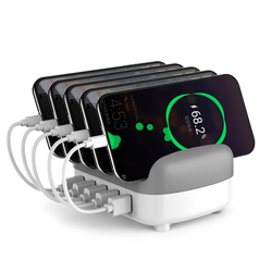 Tablet estação de carregamento do telefone porta 5 docking station com cabo de carregamento do telefone móvel