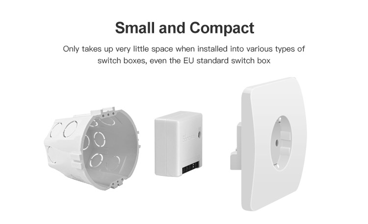 Sonoff mini r2 interrupteur d'éclairage bricolage pour la domotique contrôle de la lumière maison intelligente