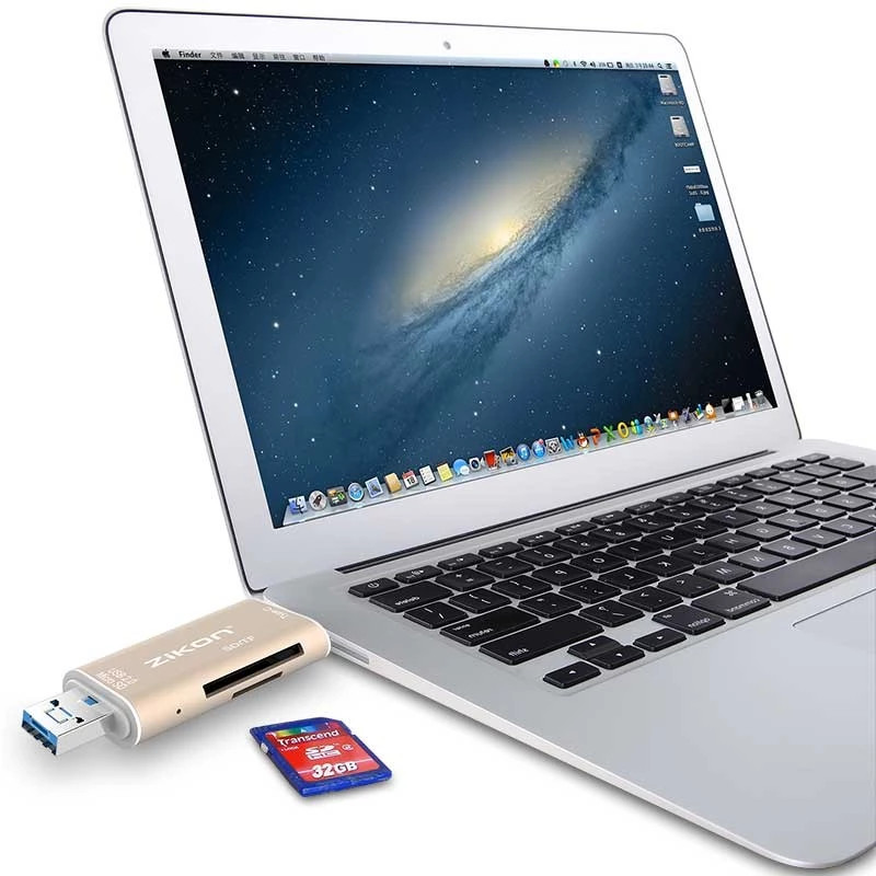 Горячая Распродажа OTG USB Micro 3 в 1 Type-c TF SD многофункциональный кардридер