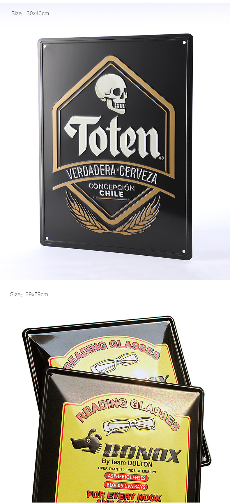 Custom Retro Old Garage Tin Sign Embossing Metal Sign