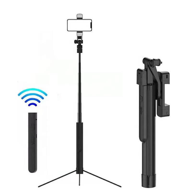Селфи-палка для камеры телефона K30, штатив со светодиодной подсветкой и беспроводным пультом дистанционного управления для смартфона