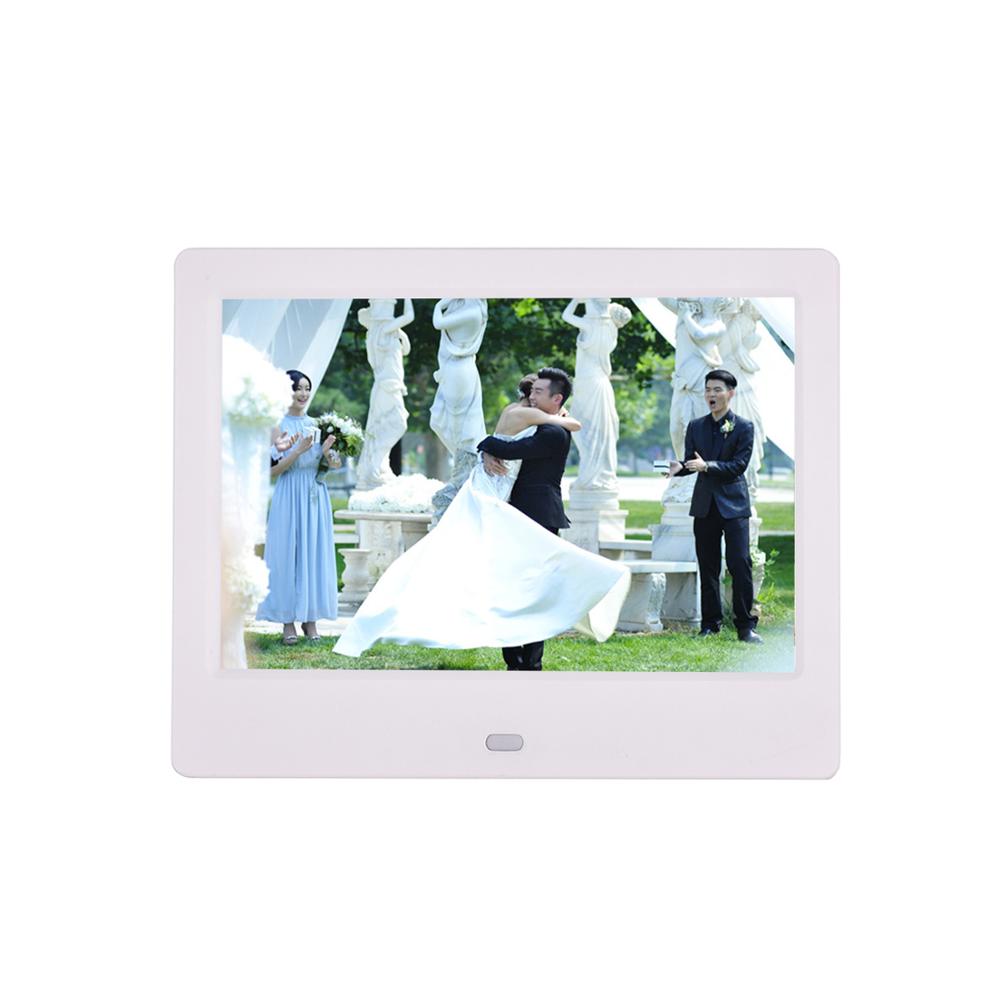 Black Digital Photo Frame KANEED 15-inch Digital Photo Frame Electronic Photo Frame Ultra-Narrow Side Support 1080P Wall-Mounted Advertising Machine Color : White
