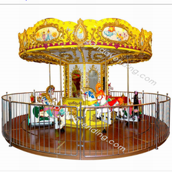 Playground Outdoor Equipment 12 Seats Senior Deluxe Carousel (CA-12DX,Merry Go Round )