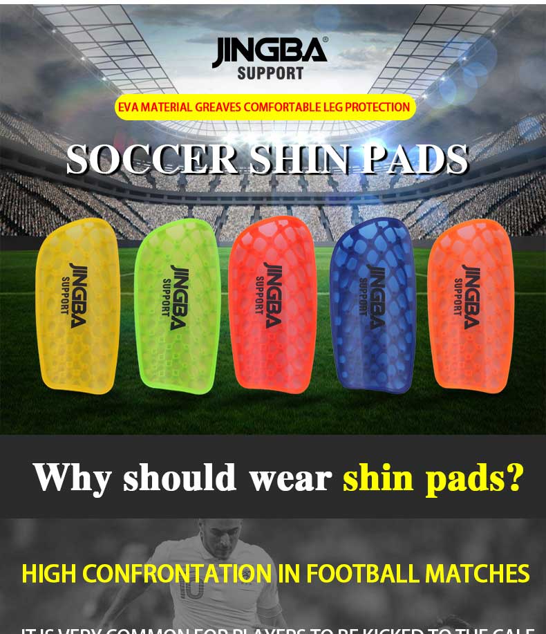 JINGBA SUPPORT hot sale soccer shin pads breathable football protecting Shin Guards Lightweight sports protector customizing