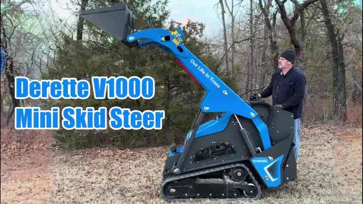 25Hp Diesel Engine Equipped Derette V1000 Mini Skid Steer Track Loader ...