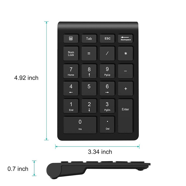 wholesale  thin  computer 2.4g wireless numeric keypad numpad
