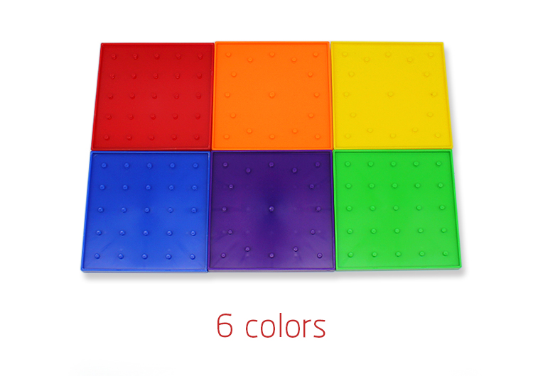 Montessori Educational Toy Geo Board with rubber bands 12.5*12.5cm Plastic Double-Sided Geoboard