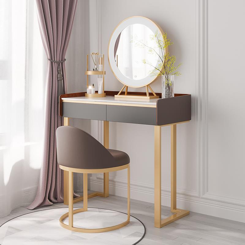 Nordic bedroom light luxury dresser modern high-end simple dressing table small family web celebrity ins makeup table