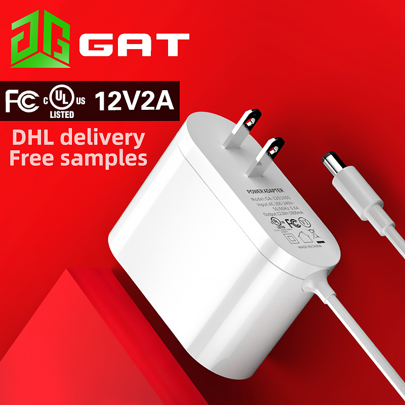 12 В, 2 А, сертифицированный UL адаптер питания стандарта США, адаптер питания 24 Вт, высококачественный Сертифицированный FCC настенный источник питания