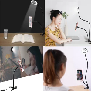 Mobile Phone Free Sample Amazon Hot Sale Mobile Phone Or Microphone And Light Gooseneck Stand Two-in-one Bracket Gooseneck Clip
