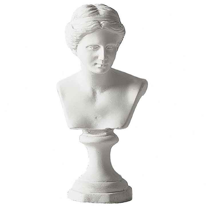 Venus-Kopf-Harz-Skulptur – Moderne Büste Als Deko Für Zuhause Oder Büro, Antike Farbe, Ca. 12x9x22 Cm